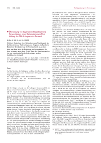 Dokument &Uuml;berlassung von bayerischen Staatsbeamten/ Personalkosten einer Optionskommune/Zum Vollzug des SGB II eingesetztes Personal