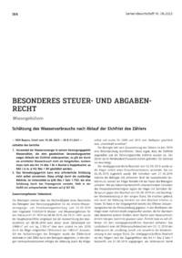 Dokument Schätzung des Wasserverbrauchs nach Ablauf der Eichfrist des Zählers