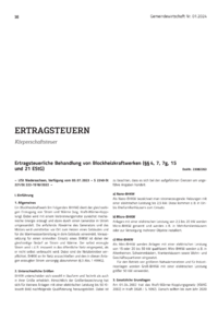 Dokument Ertragsteuerliche Behandlung von Blockheizkraftwerken (§§ 4, 7, 7g, 15 und 21 EStG)