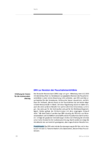 Dokument DRV zur Revision der Pauschalreiserichtlinie