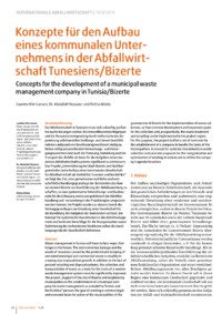 Dokument Konzepte für den Aufbau eines kommunalen Unternehmens in der Abfallwirtschaft Tunesiens/Bizerte