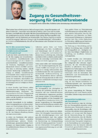 Dokument Zugang zu Gesundheitsversorgung für Geschäftsreisende 