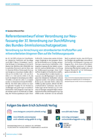 Dokument Referentenentwurf einer Verordnung zur Neufassung der 37. Verordnung zur Durchführung des Bundes-Immissionsschutzgesetzes