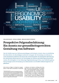 Dokument Prospektive Folgenabschätzung: Ein Ansatz zur gesundheitsgerechten Gestaltung von Software