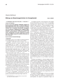 Dokument Bildung von Bewertungseinheiten im Energiehandel
