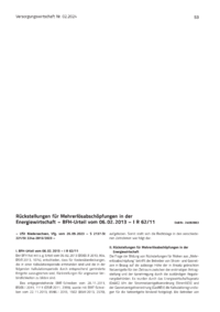 Dokument Rückstellungen für Mehrerlösabschöpfungen in der Energiewirtschaft – BFH-Urteil vom 06.02.2013 – I R 62/11