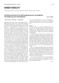 Dokument Schriftformerfordernis der Befristungsabrede bei nachträglicher Vorverlagerung des Arbeitsbeginns