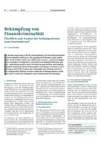 Dokument Bekämpfung von Finanzkriminalität