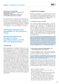 Dokument Wirtschaftsstrafrecht an der Schnittstelle zur HR Compliance (Teil 2)