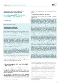 Dokument Anmerkung zu BSG Urteil vom 24.10.2023 – B 12 R 9/21 R