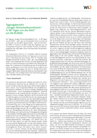 Dokument Tagungsbericht &bdquo;Junges Wirtschaftsstrafrecht &ndash; in 80 Tagen um die Welt&rdquo; am 06.10.2023