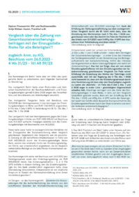 Dokument Vergleich über die Zahlung von Gesamtsozialversicherungsbeiträgen mit der Einzugsstelle – Risiko für alle Beteiligten?!