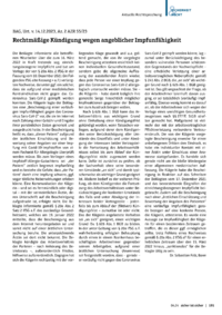 Dokument Aktuelle Rechtsprechung