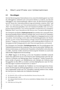 Dokument Wert und Preis von Unternehmen 