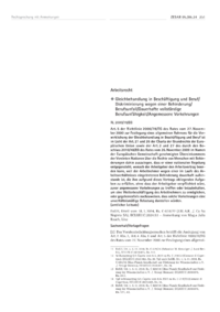 Dokument Gleichbehandlung in Beschäftigung und Beruf/Diskriminierung wegen einer Behinderung/Berufsunfall/Dauerhafte vollständige Berufsunfähigkeit/Angemessene Vorkehrungen