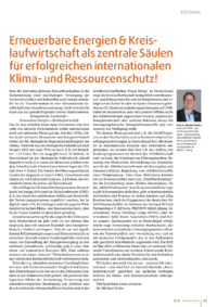Dokument Erneuerbare Energien & Kreislaufwirtschaft als zentrale Säulen für erfolgreichen internationalen Klima- und Ressourcenschutz!
