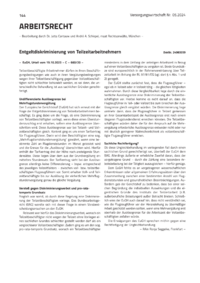 Dokument Entgeltdiskriminierung von Teilzeitarbeitnehmern