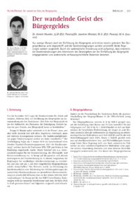 Dokument Der wandelnde Geist des Bürgergeldes