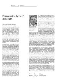 Dokument Finanzmittelbedarf gedeckt?
