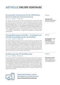 Dokument Aktuelle Online-Seminare