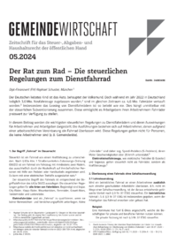 Dokument Der Rat zum Rad – Die steuerlichen Regelungen zum Dienstfahrrad