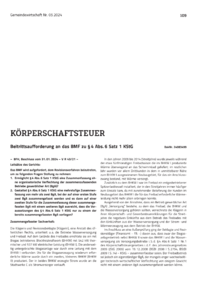 Dokument Beitrittsaufforderung an das BMF zu § 4 Abs. 6 Satz 1 KStG