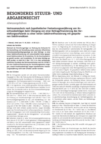 Dokument Vertrauensschutz nach hypothetischer Festsetzungsverjährung von Anschlussbeiträgen beim Übergang von einer Beitragsfinanzierung des Herstellungsaufwands zu einer reinen Gebührenfinanzierung mit gespaltenen Gebührensätzen