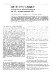 Dokument Scheinselbstständigkeit