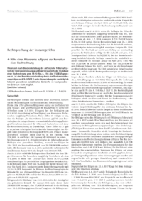 Dokument Rechtsprechung der Instanzgerichte