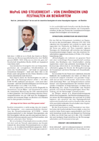 Dokument MoPeG und Steuerrecht – von Einhörnern und Festhalten an Bewährtem