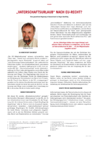 Dokument „Vaterschaftsurlaub“ nach EU-Recht?