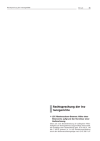 Dokument Rechtsprechung der Instanzgerichte