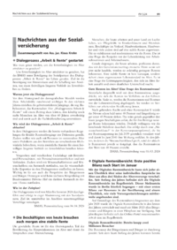 Dokument Nachrichten aus der Sozialversicherung