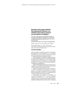 Dokument Betriebsverfassungsrechtliche Einordnung des Einsatzes von ChatGPT und anderer Systeme der künstlichen Intelligenz