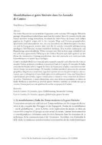 Dokument Mondialisation et genre littéraire dans  Les Lusiades  de Camões