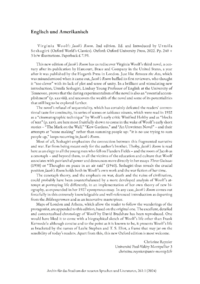 Dokument Virginia Woolf:  Jacob’s Room . 2nd edition. Ed. and Introduced by Urmila Seshagiri (Oxford World’s Classics). Oxford: Oxford University Press, 2022.