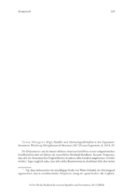Dokument Teresa Hiergeist (Hg.):  Parallel- und Alternativgesellschaften in den Gegenwartsliteraturen . Würzburg: Königshausen & Neumann 2017.