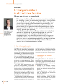 Dokument Leistungskennzahlen in der Internen Revision