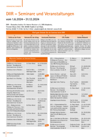 Dokument DIIR – Seminare und Veranstaltungen vom 1.6.2024 bis 31.12.2024