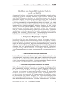Dokument Checkliste zum Einsatz LLM-basierter Chatbots