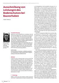 Dokument Ausschreibung von Leistungen des Bodenschutzes bei Bauvorhaben
