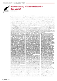 Dokument Bodenschutz / Flächenverbrauch – Quo vadis?