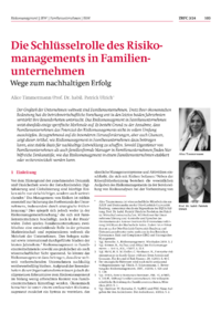 Dokument Die Schlüsselrolle des Risikomanagements in Familienunternehmen