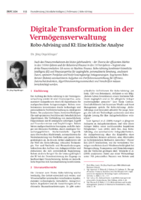 Dokument Digitale Transformation in der Vermögensverwaltung