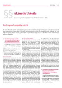 Dokument Aktuelle Urteile: Rechtsprechungsübersicht