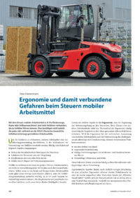 Dokument Ergonomie und damit verbundene Gefahren beim Steuern mobiler Arbeitsmittel