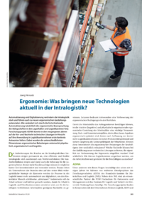 Dokument Ergonomie: Was bringen neue Technologien aktuell in der Intralogistik?