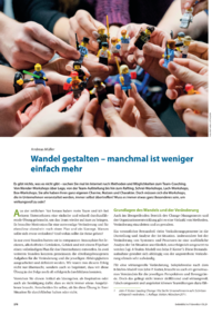 Dokument Wandel gestalten – manchmal ist weniger einfach mehr