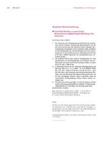 Dokument Gesetzliche Rentenversicherung: Freiwillige Beiträge zur gesetzlichen Rentenversicherung/Zahlungsfrist/Prüfung eines Härtefalles
