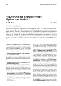 Dokument Regulierung des Energievertriebs: Mythos oder Realität? (Teil 2)